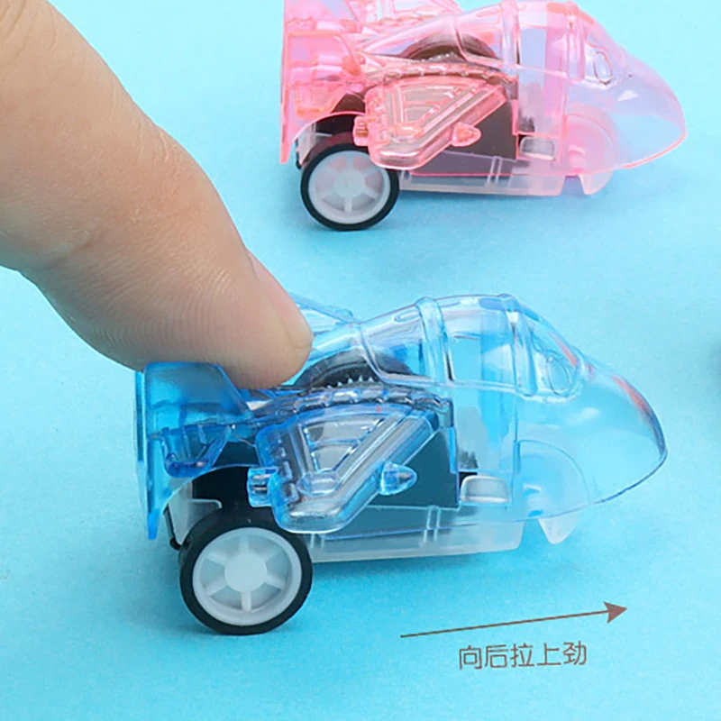 10Pcs Mini Color Transparent Aircraft Model Toy Kids Pull Back AirPlane Toys Inertia Plane Fighter Favors Toy Children\'s Gifts