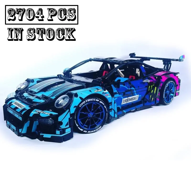 

New 1:8 Scale RS Supercar Racing Car Hypercar Racing Car Model Assemble Car Building Blocks Kid Educational Toy Birthdays Gifts