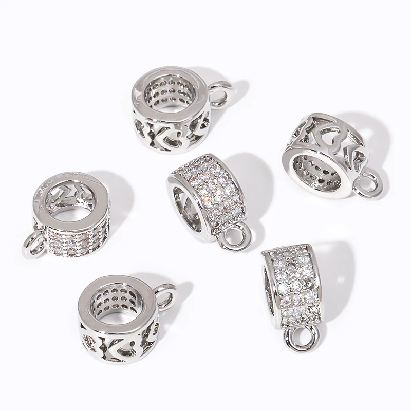 18K Gold Plated Pendants Charm Beads Bails For Jewelry,Pendant Connectors Bail For Bracelets Making DIY Accessories Findings