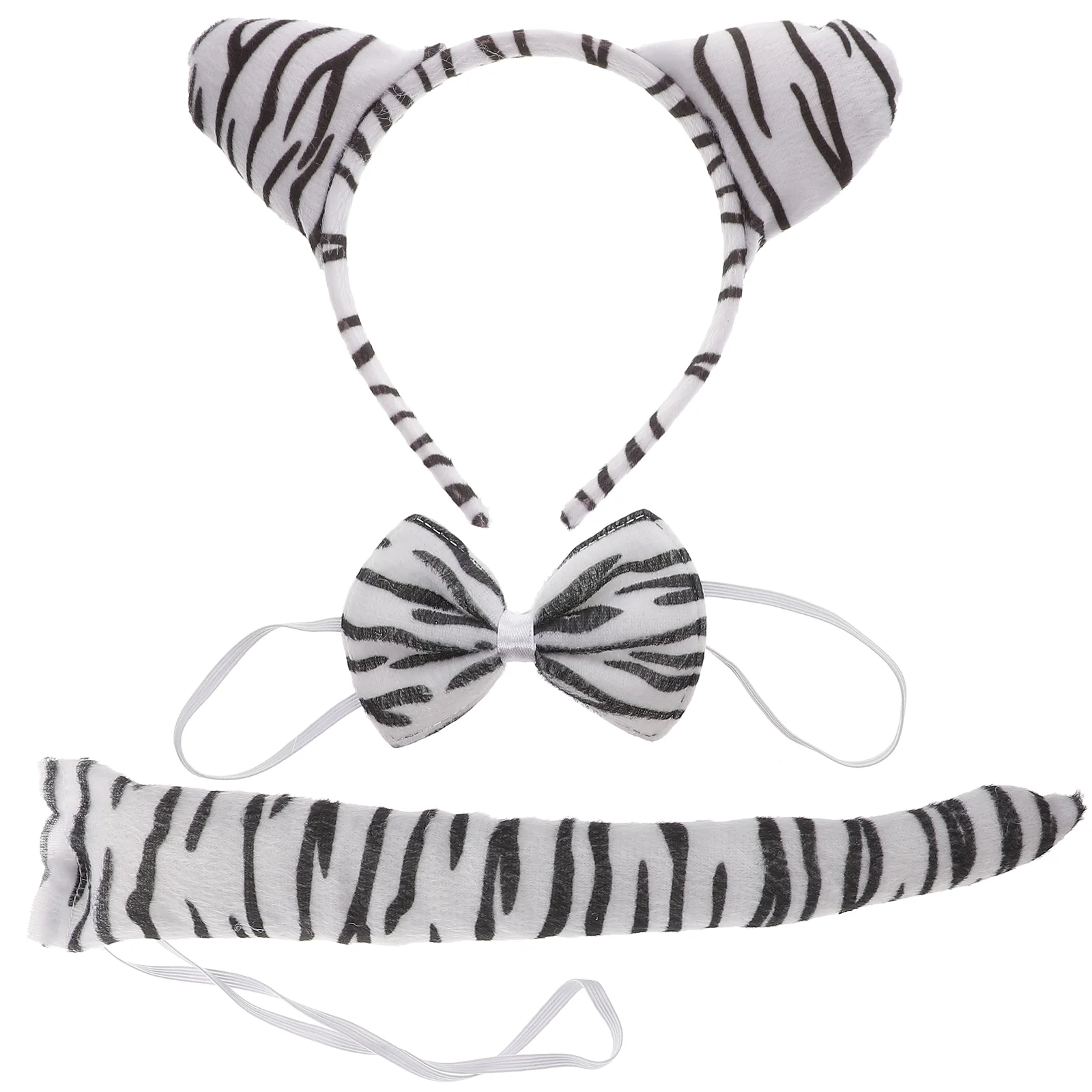 

1 Set Tiger Costumes Props Exquisite Animal Prop Headband Prop Bow Tie Decor Tiger Costume Party Prop