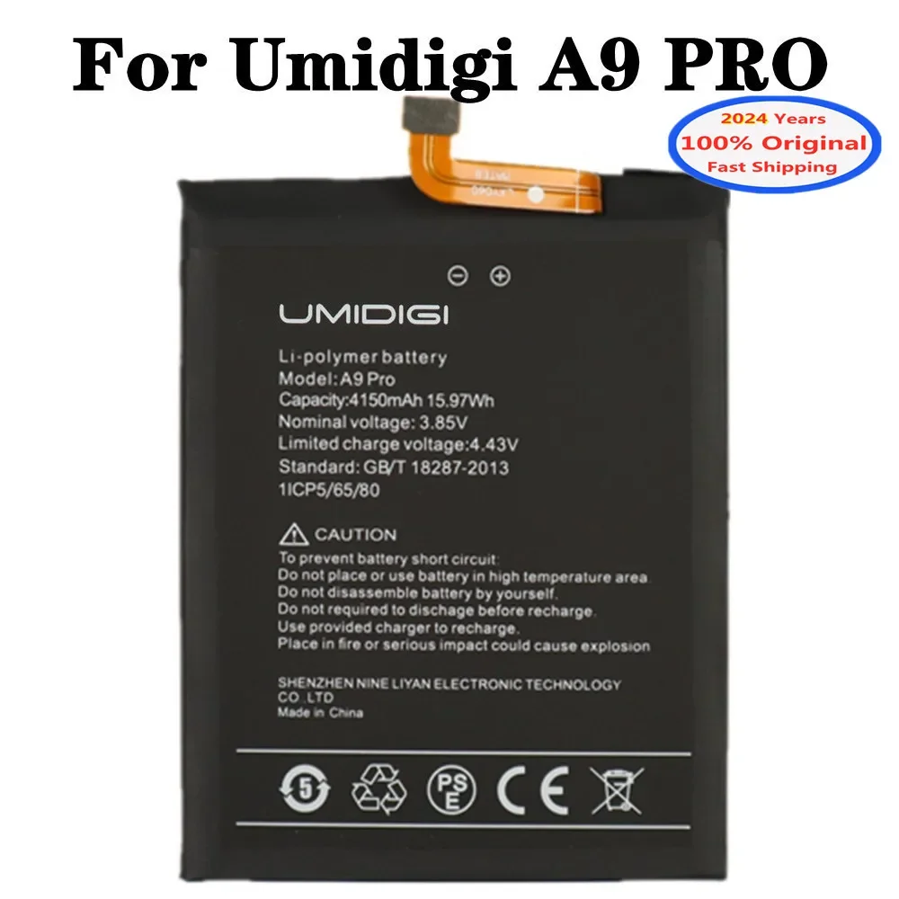 

2024 years 100% Original Battery For UMI Umidigi A9 Pro A9Pro 4150mAh Phone Battery Bateria In Stock + Tracking Number