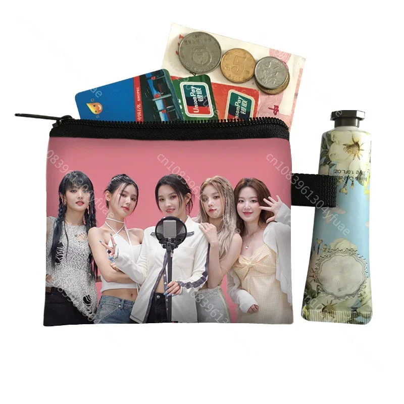 Kpop (G) dompet koin I-DLE autlum I Feel dompet wanita tas uang kartu solid Soyeon/YUQI/Shuhua kunci kartu ID earphone hadiah