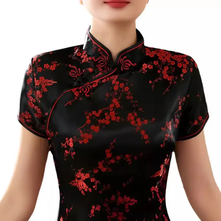 S-6XL duży rozmiar Qipao elegancka seksowna Retro szczupła Cheongsam tradycyjna sukienka mandaryńska chińska suknia wieczorowa ubrania COSPLAY