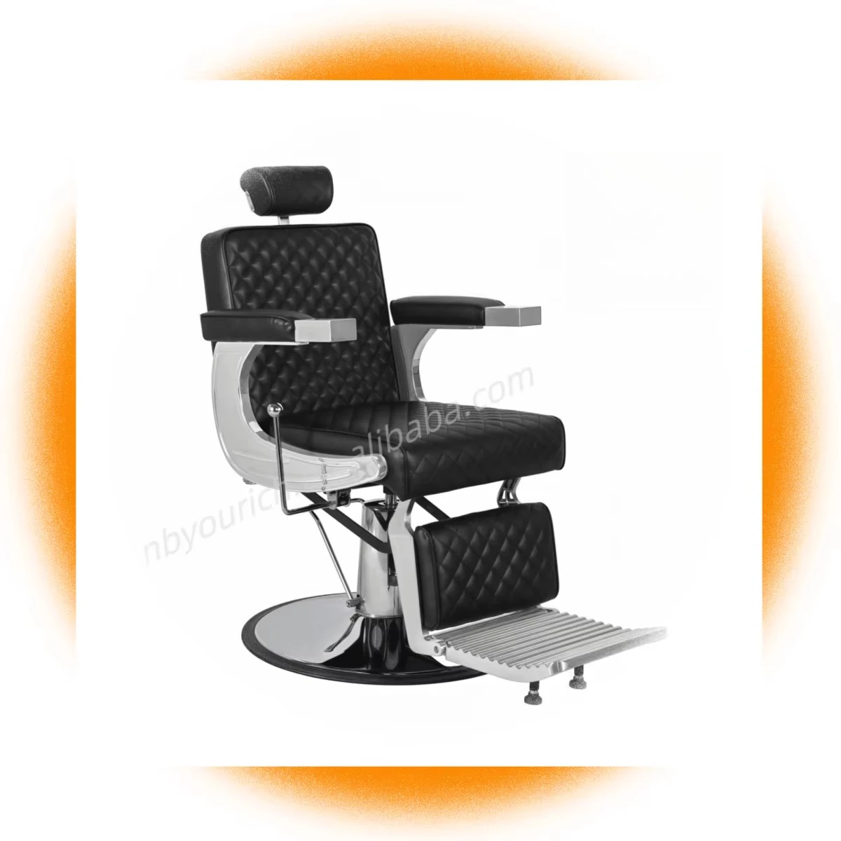 

Вращающееся на 360 градусов кресло для парикмахерской, черное парикмахерское кресло, современное парикмахерское кресло