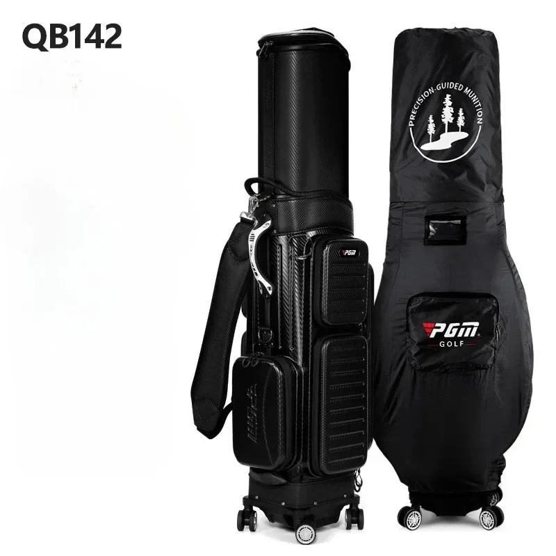 PGM Hard Shell Golf Travel Bag with Wheels TSA Lock Telescopic Golf Flight Bag QB142