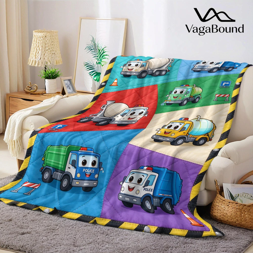 Mixer Garbage Water Flannel Blanket Perfect for Sofa Office Bed Travel Sleep Read Relax Camping Four Season Use