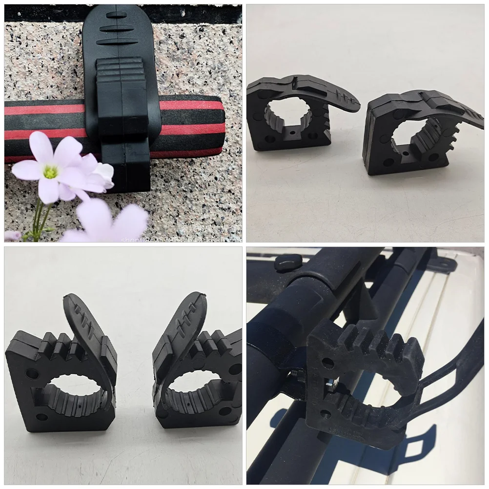 

2Pcs Rubber Mount Clamps Quick Release Grip for Tool Organization Heavy Duty Fixation for Off Road Luggage Racks