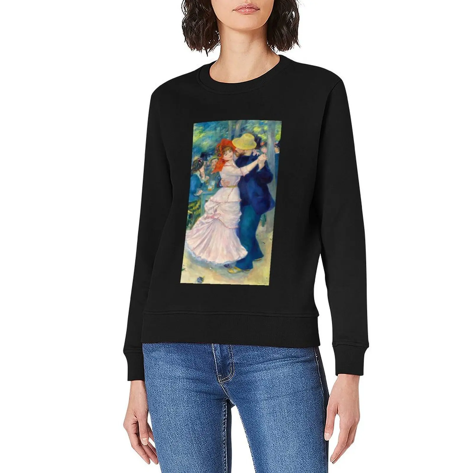 Dance at Bougival - Pierre Auguste Renoir Pullover pakaian pria pakaian korea pakaian pria tracksuit sweatshirt pria