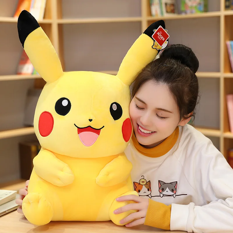 HQ Pikachu Pokemon Plush Toys Kawaii Pikachu Stuffed Toys Stuffed Doll Pikachu Pokemon Throw Pillow For Kids Xmas Gift