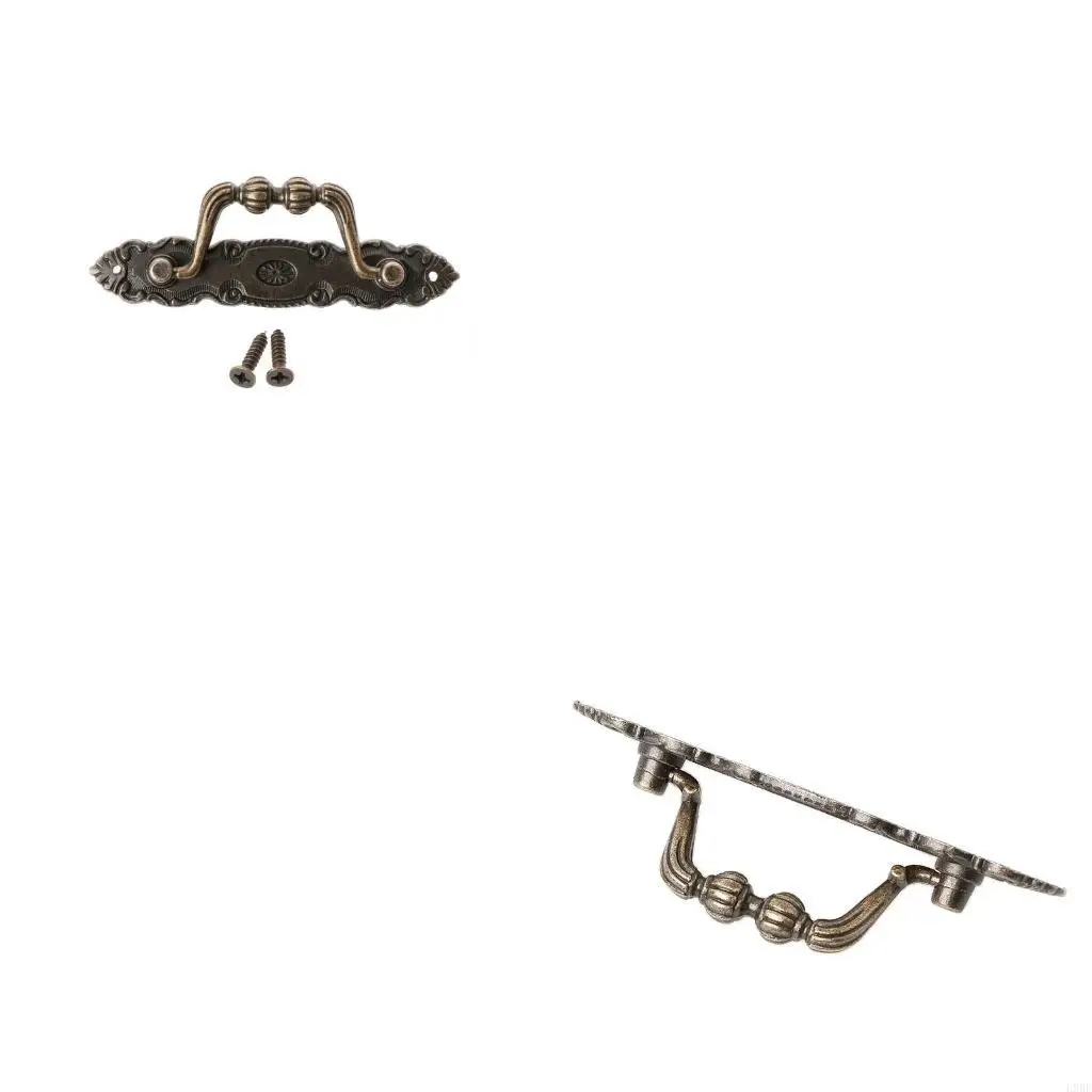 L9BE Antique Cabinet Drawer Handle Bronze Door Handle Chest Dresser Vintage Pull Knob