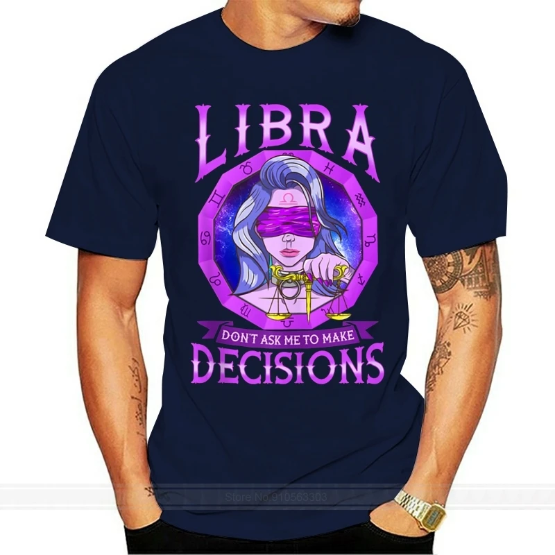 Unique Libra Purple Gift For Horoscope Lovers Black T-Shirt M-Xxxl Street Tee Shirt fashion t-shirt men cotton brand teeshirt