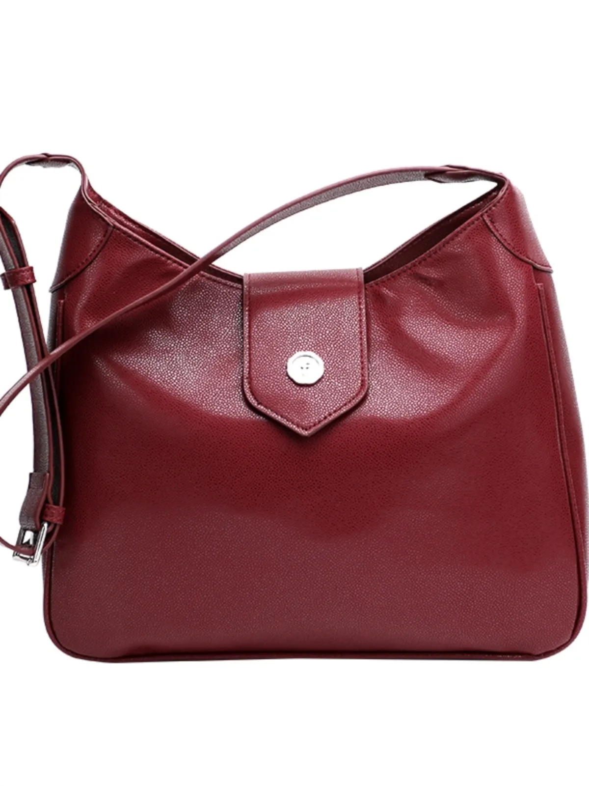 

Sugarpike Women's Large Capaci Red oulder Bag Summer New Sle Casual Tote Bag Soft Synthetic Leather Pure Color