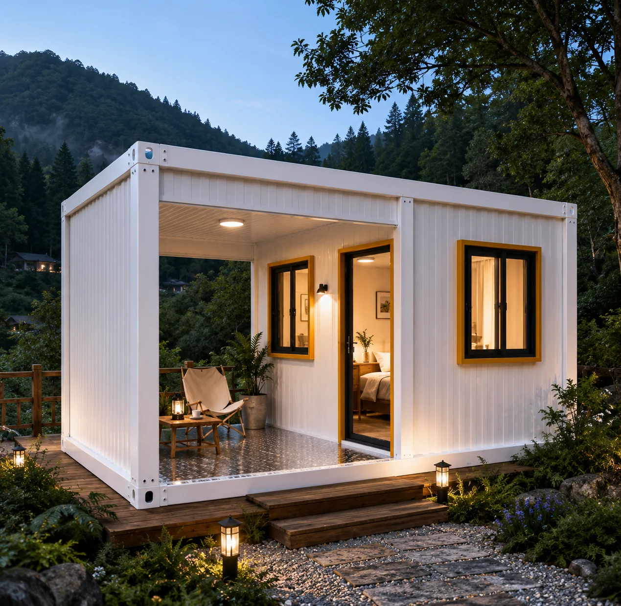 Security Prefabricated 20Ft 40Ft Folding Movable Home Bedroom Prefab Sale Expandable Container House
