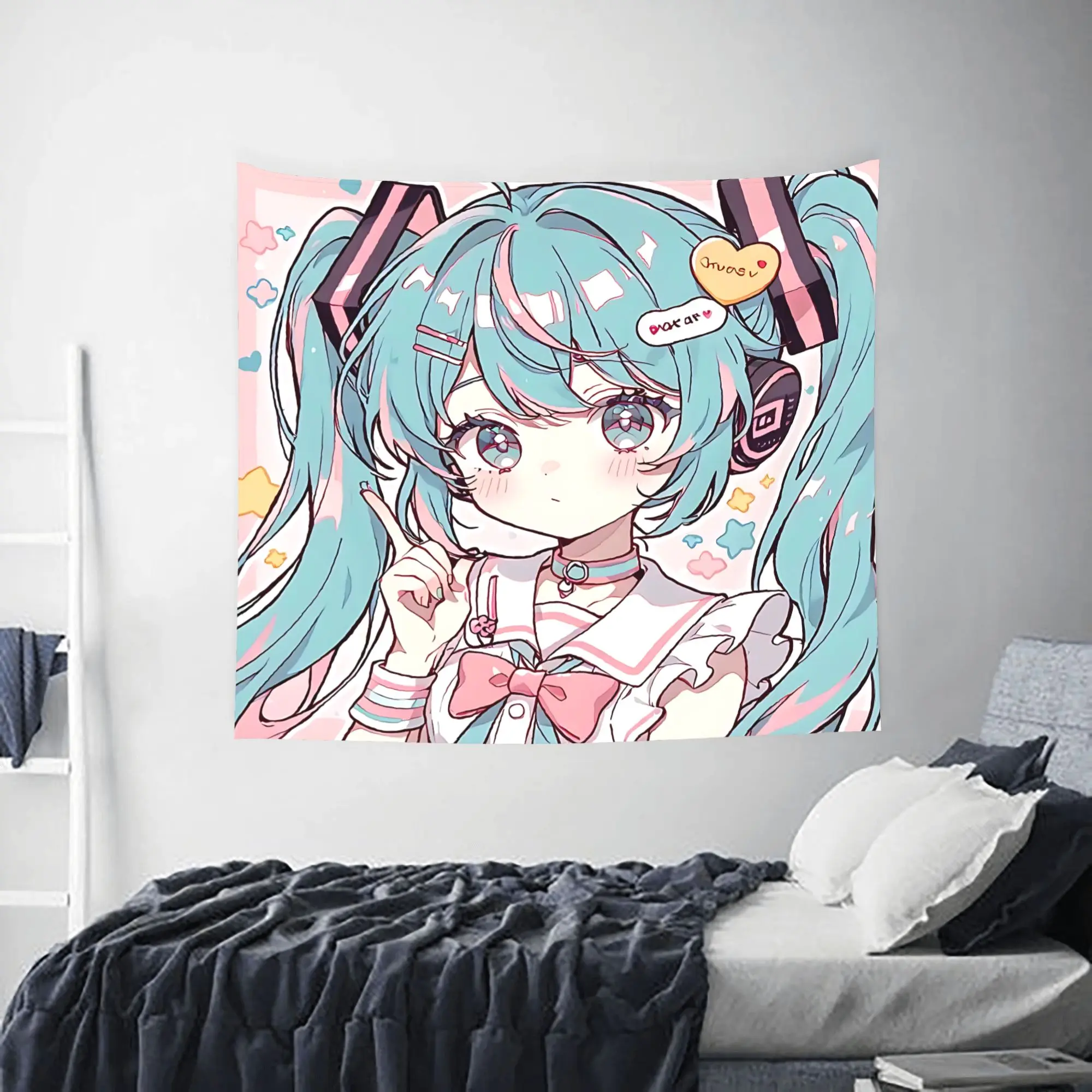 Cutecore Hatsune Miku Tapestry Room decoration  Home Decoration Tapestry Decor Accessories Cute Room Decor