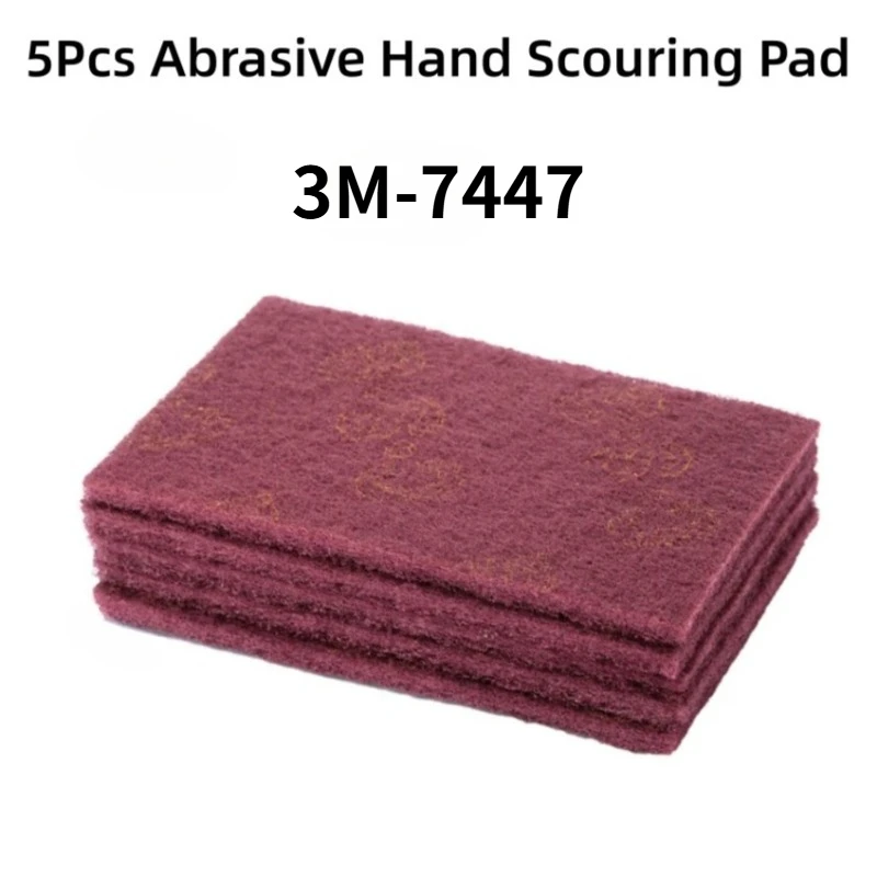 5/10Pcs Abrasive Hand Scouring Pad Abrasive Sponge Scourer Pads Polishing Cleaning Tools Square Nylon Scouring Pad
