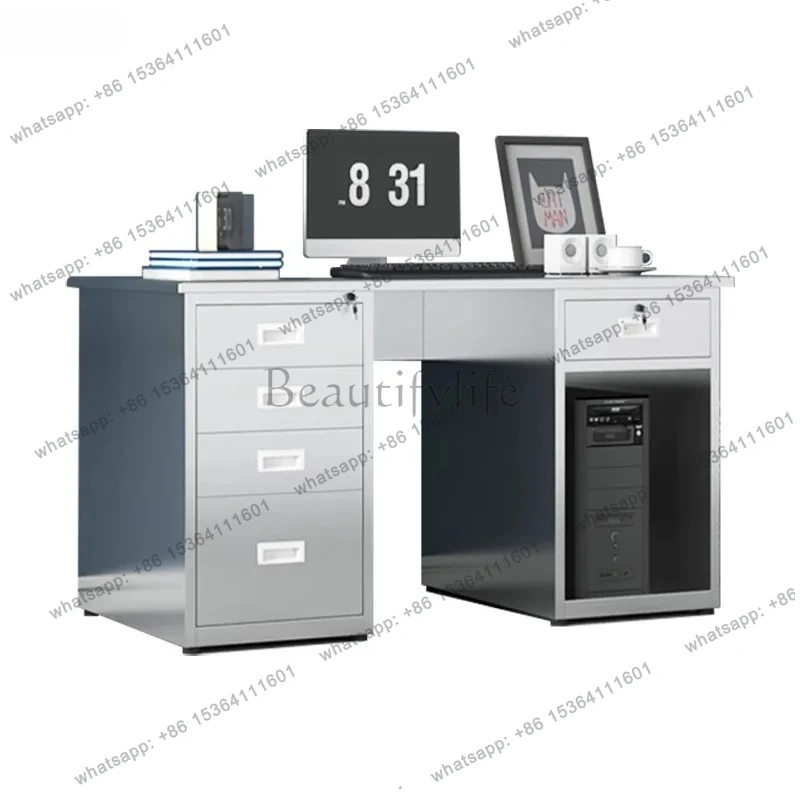 304 stainless steel desk staff computer desk laboratory console workshop workbench