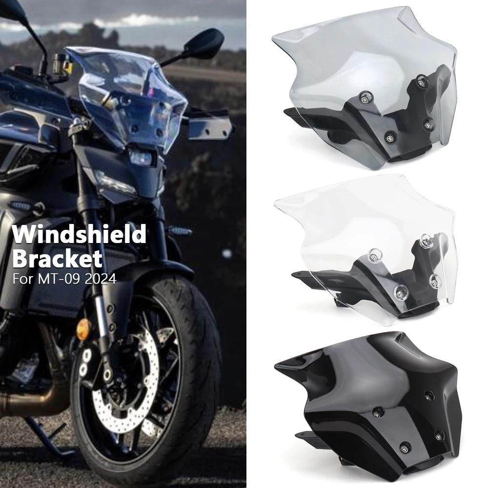 

Motorcycle Accessories Touring Sports Windscreen Windshield Visor Deflector For Yamaha MT-09 MT09 MT 09 mt09 2024