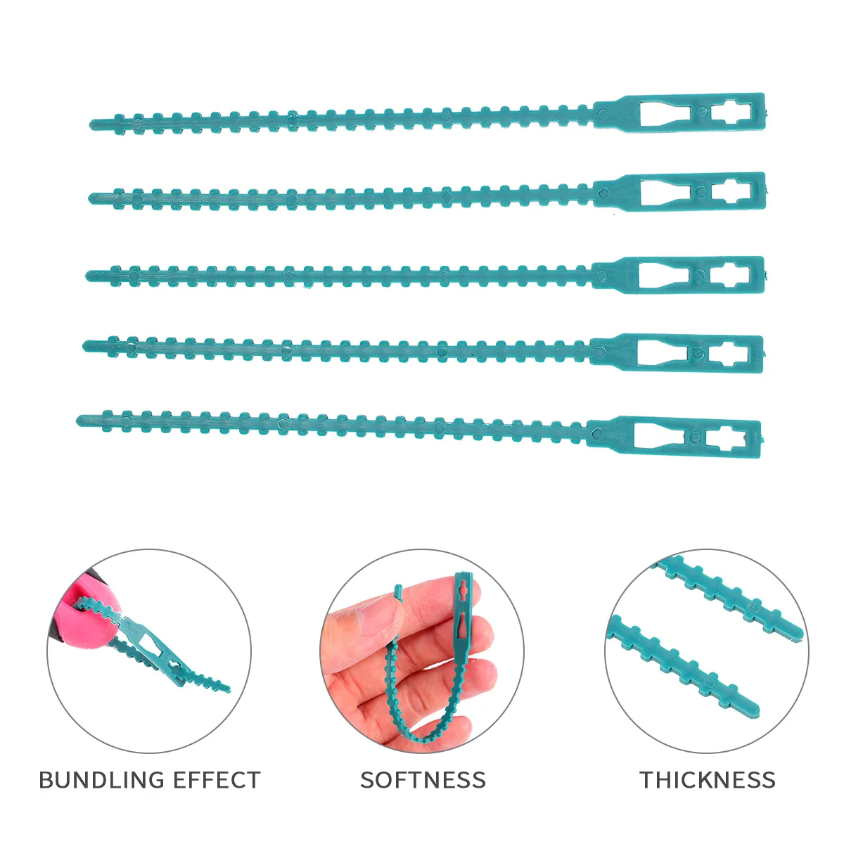 

200pcs 4 Sets PP PE Material Garden Ties Adjustable Flexible Plant Support Cable Straps Vine Helper Healthy Growth