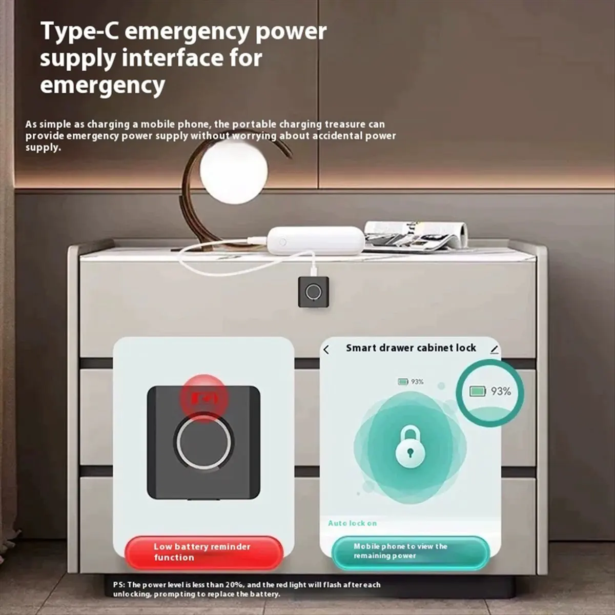 قفل درج ABS مدمج جديد ببصمة الإصبع، أمان بيومتري ذكي للخزائن، خزائن الأحذية، خزائن الملفات، سهلة التركيب #6