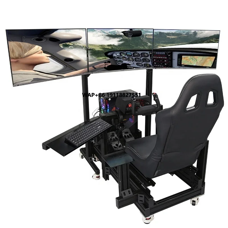 Perfect Driving Experience Motion Adaptor Upgrade Sim Racing Kit Aluminum Profile Cockpits WITH Keyboard Tray