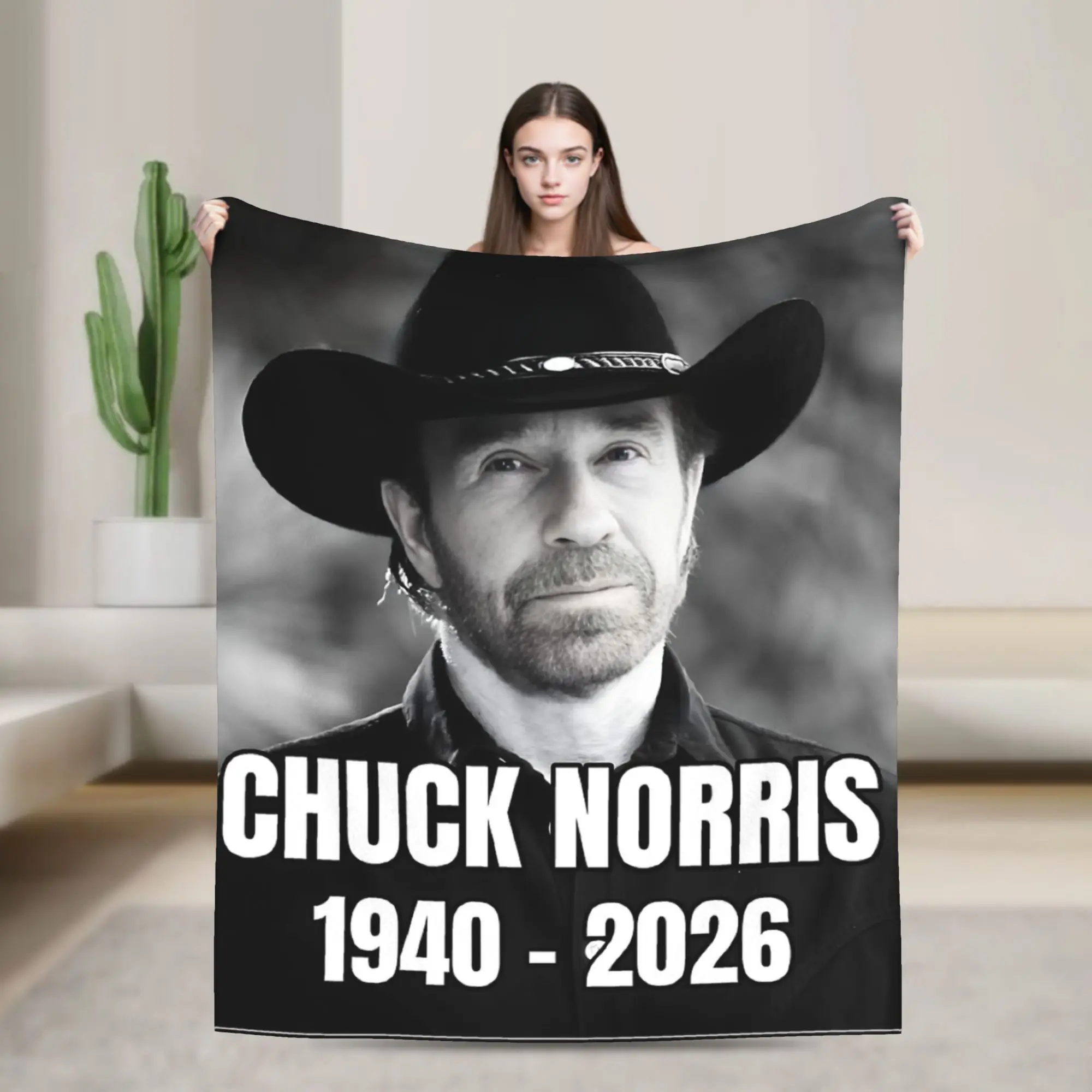 

Флисовое одеяло Chuck Norris 1940-2026, одеяло для дома и улицы, мягкое плюшевое тонкое одеяло