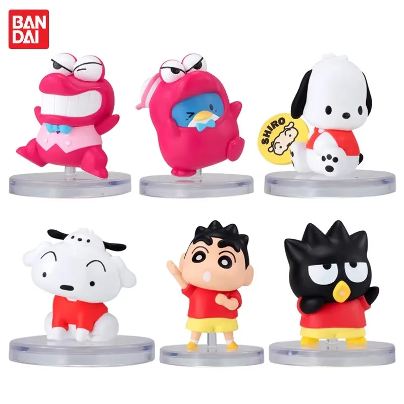 

Bandai оригинальные 6 шт. Gashapon Sanrio персонажи карандаш Shinchan 리sajiléアコレク интересToys для детей подарочная модель украшения
