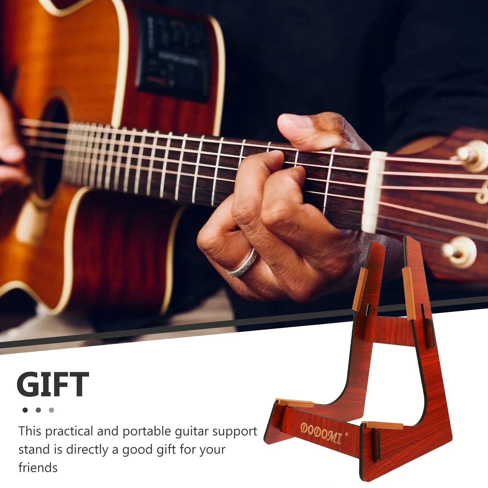 Floor Type Guitar Stand Guitar Ukulele Bracket Detachable Wooden Guitar Floor Bracket Floor Guitar Rack