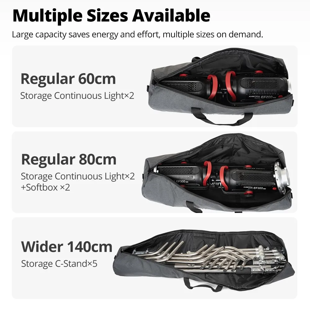 AMBITFUL TB PRO 50/60/70//80/90/100/110/120/130/140cm  Padded Camera Monopod Tripod Carrying Bag Case Portable Shoulder Straps - Image 3