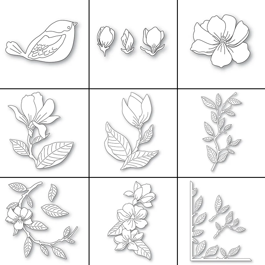 

Flowers&Birds Metal Cutting Dies for DIY Scrapbook Album Paper Card Decoration Crafts Embossing 2023 New Dies