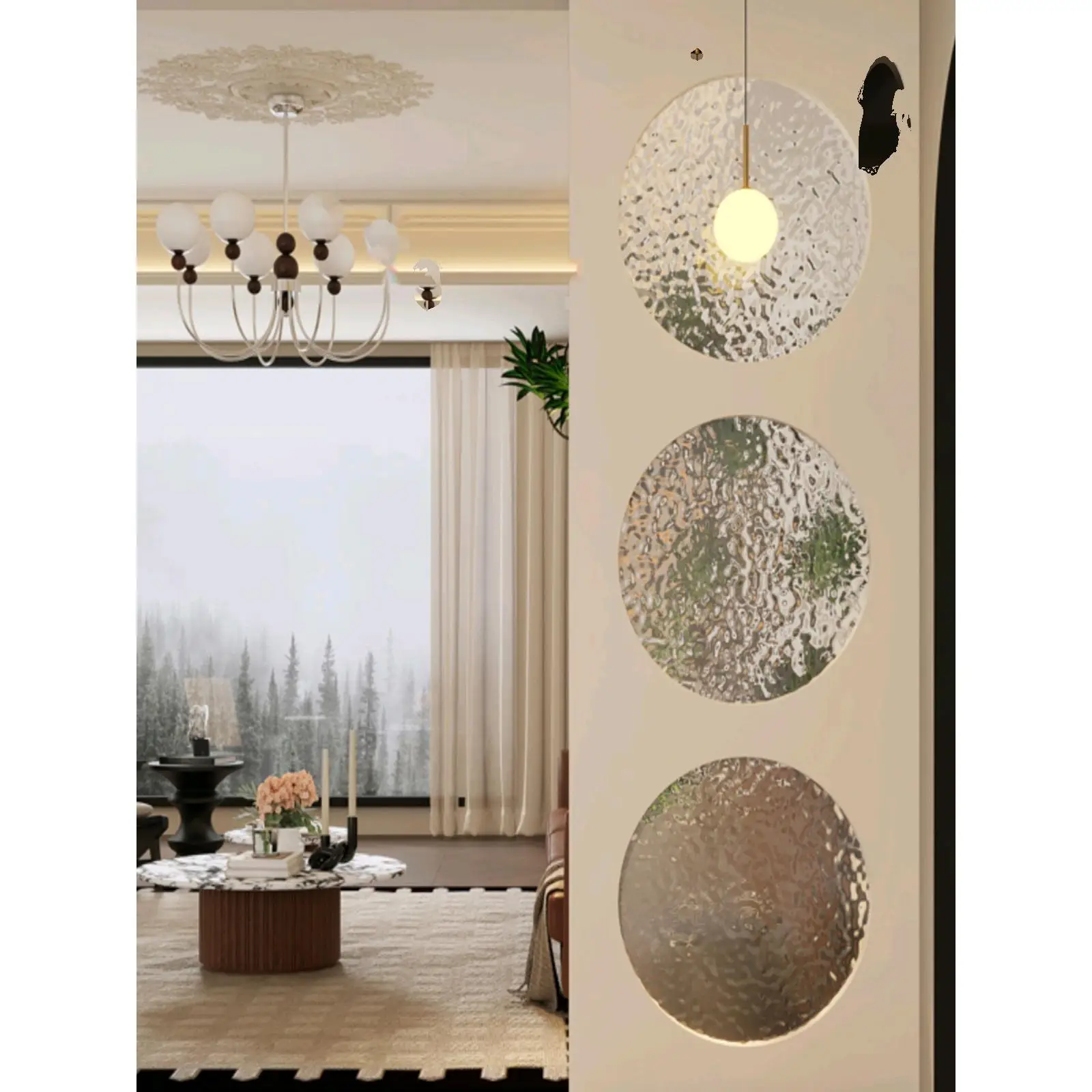 2024 new French cream antique living room entrance hole door partition bedroom entrance washstand screen