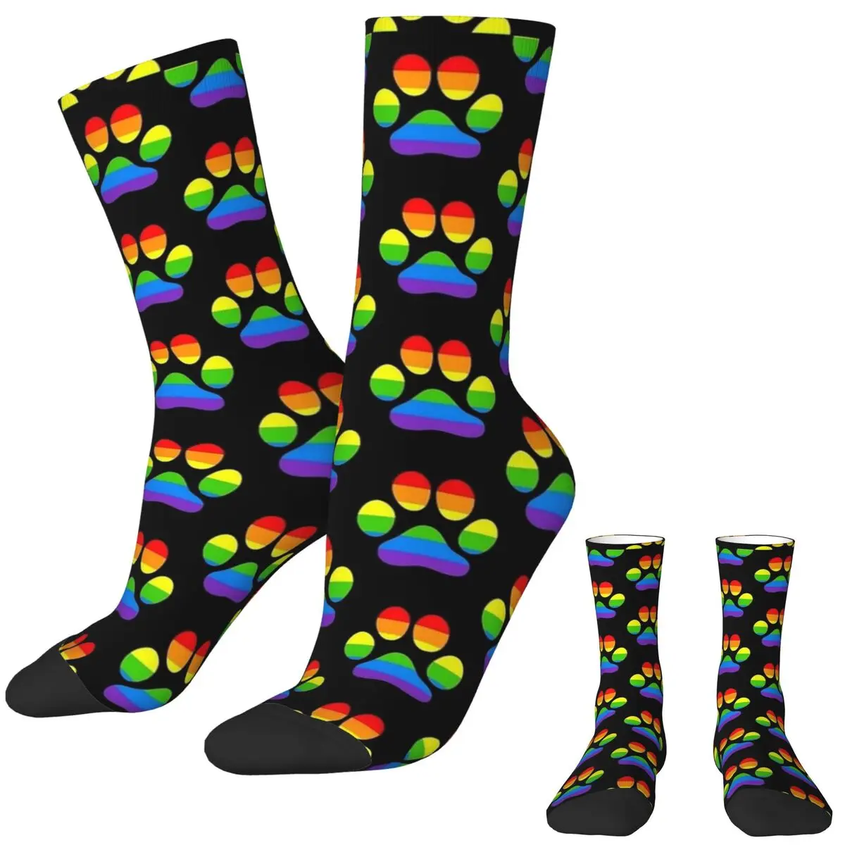 Rainbow Paws calzini per cani e gatti calze autunnali calze morbide da uomo Unisex moderne Design calzini antiscivolo per sport all'aria aperta