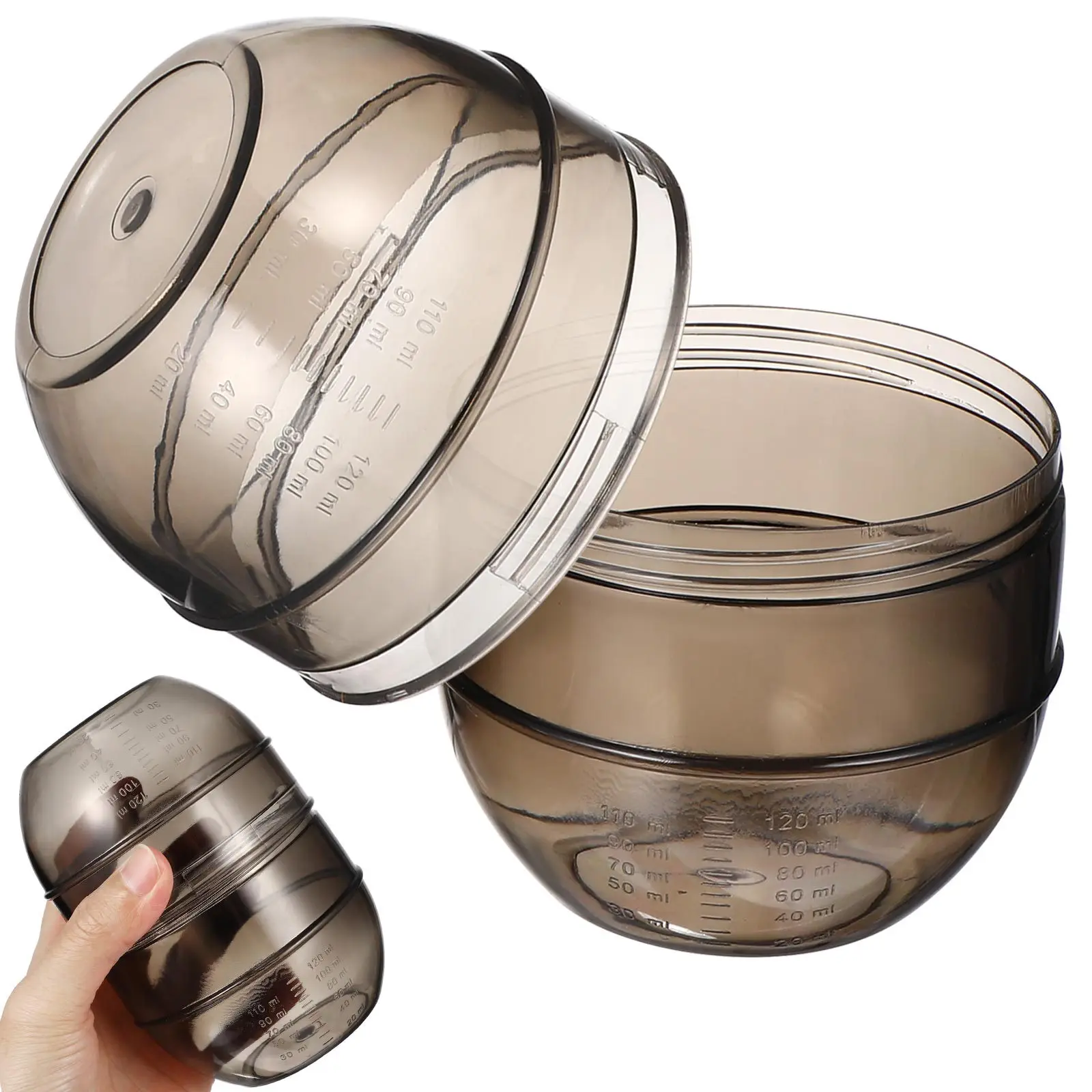 صبغ خلط كوب المزدوج علامات التخرج وعاء اللون لصالون المنزل استخدام مجموعة تلوين الشعر أدوات مادة البولي بروبيلين لون الشعر #3