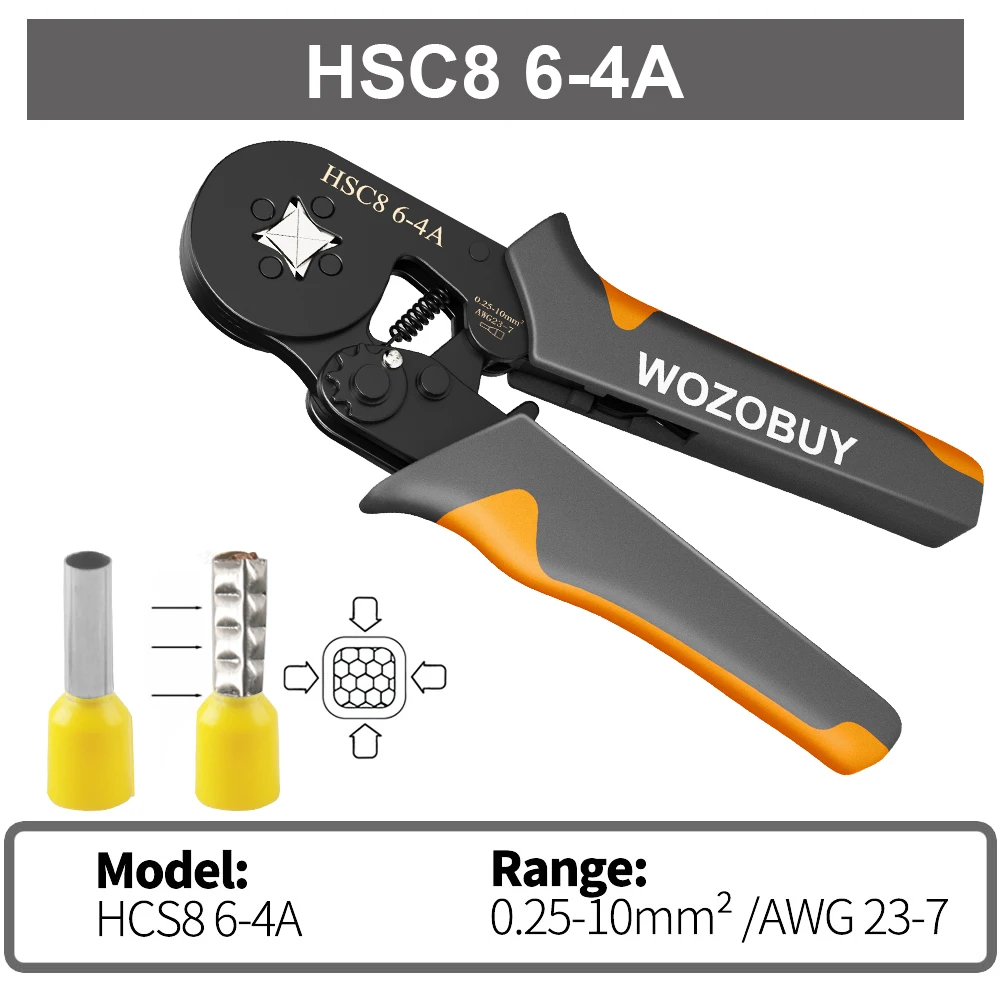 Ferrule Crimping Tool Kit, Self-adjustable Wire Ferrule Crimper Plier Set with 1200pcs Wire Terminals Wire Ends Ferrules