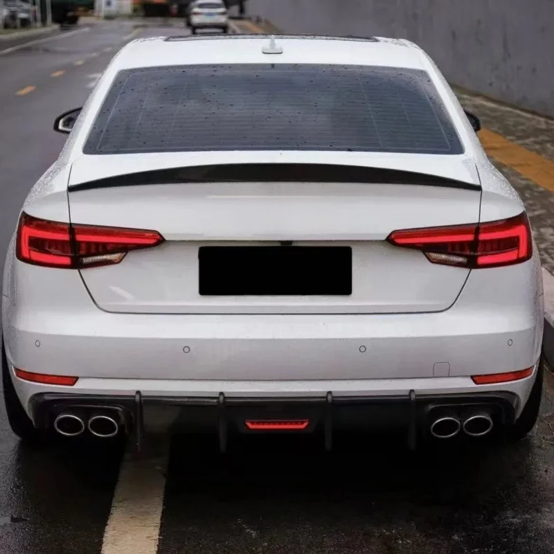 Luminous Rear Bumper Valance Diffuser Splitter Anti-Scratch Sport Luxury Sedan Exterior Upgrade Accessories