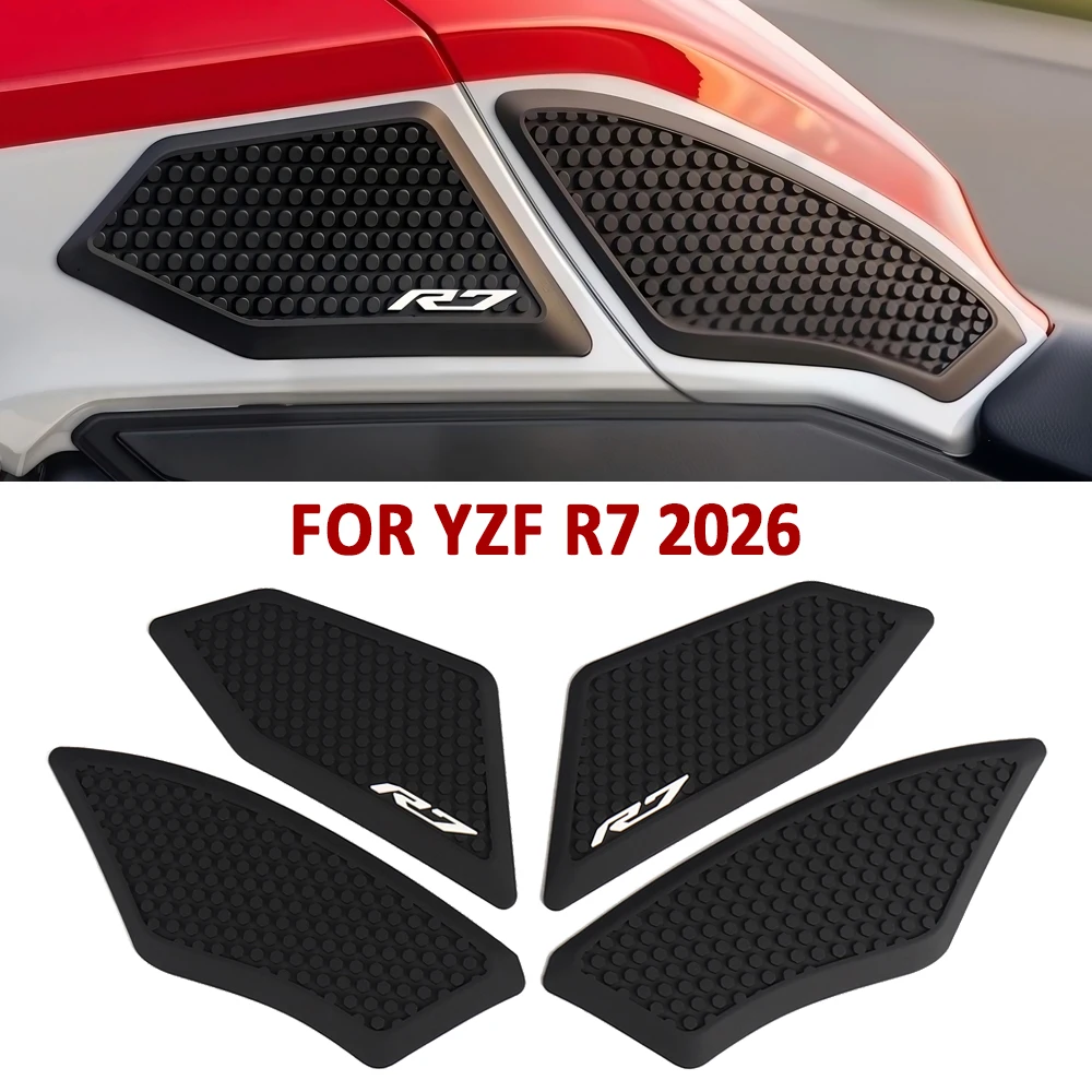 Motorrad-Zubehör Gummi-Tank-Traktionspad Anti-Rutsch-Aufkleber Gas-Kniegriff-Schutz für YAMAHA YZF R7 YZF-R7 YZFR7 2026
