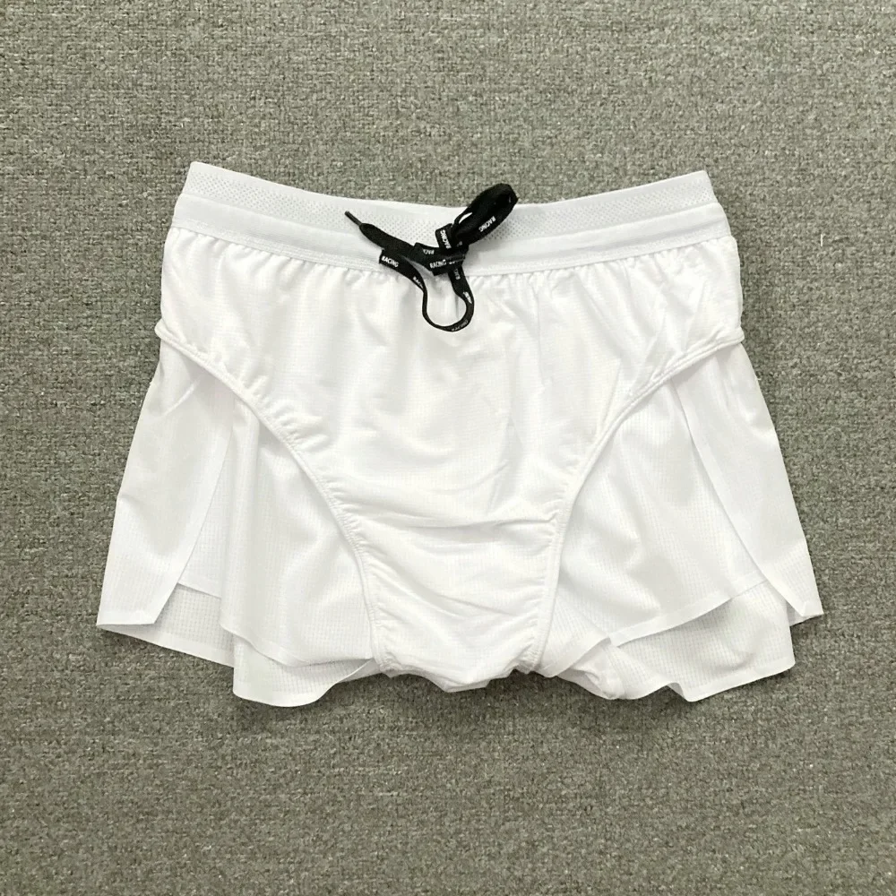 2026Marathon three-point speed pants small square with lining split fork dry running track and field shorts men's no pockets A13