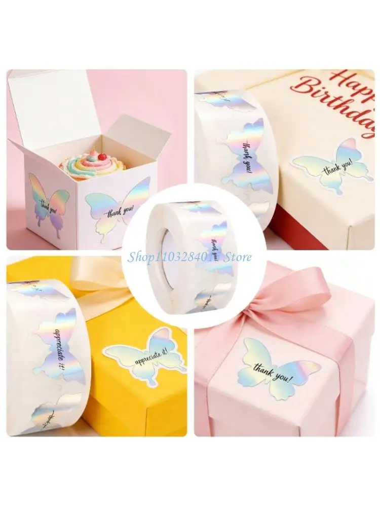 R6FF 1 Roll Creative Butterfly Design Sticker Waterproof and Scratch Resistant Decors