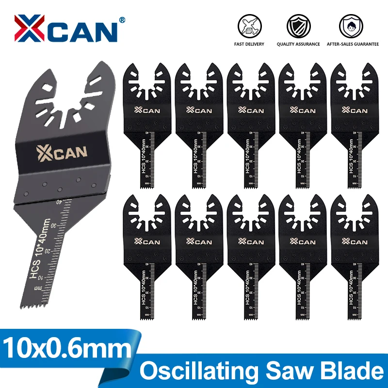 XCAN 1/10/20/50pcs Oscillating Saw Blades Multi Tools Blades High Carbon Steel Quick Release Saw Blade for Metal Wood Plastic