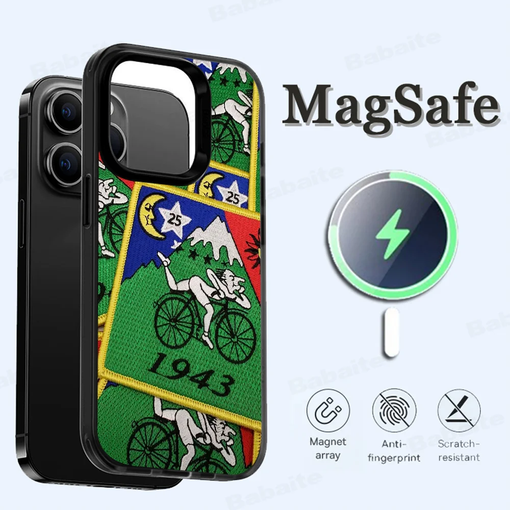 LSD - Albert - Bicycle Day Phone Case Magnetic Case For iPhone 16 14 13 12 11 15 Pro Max Plus For Magsafe Wireless Charge Cover