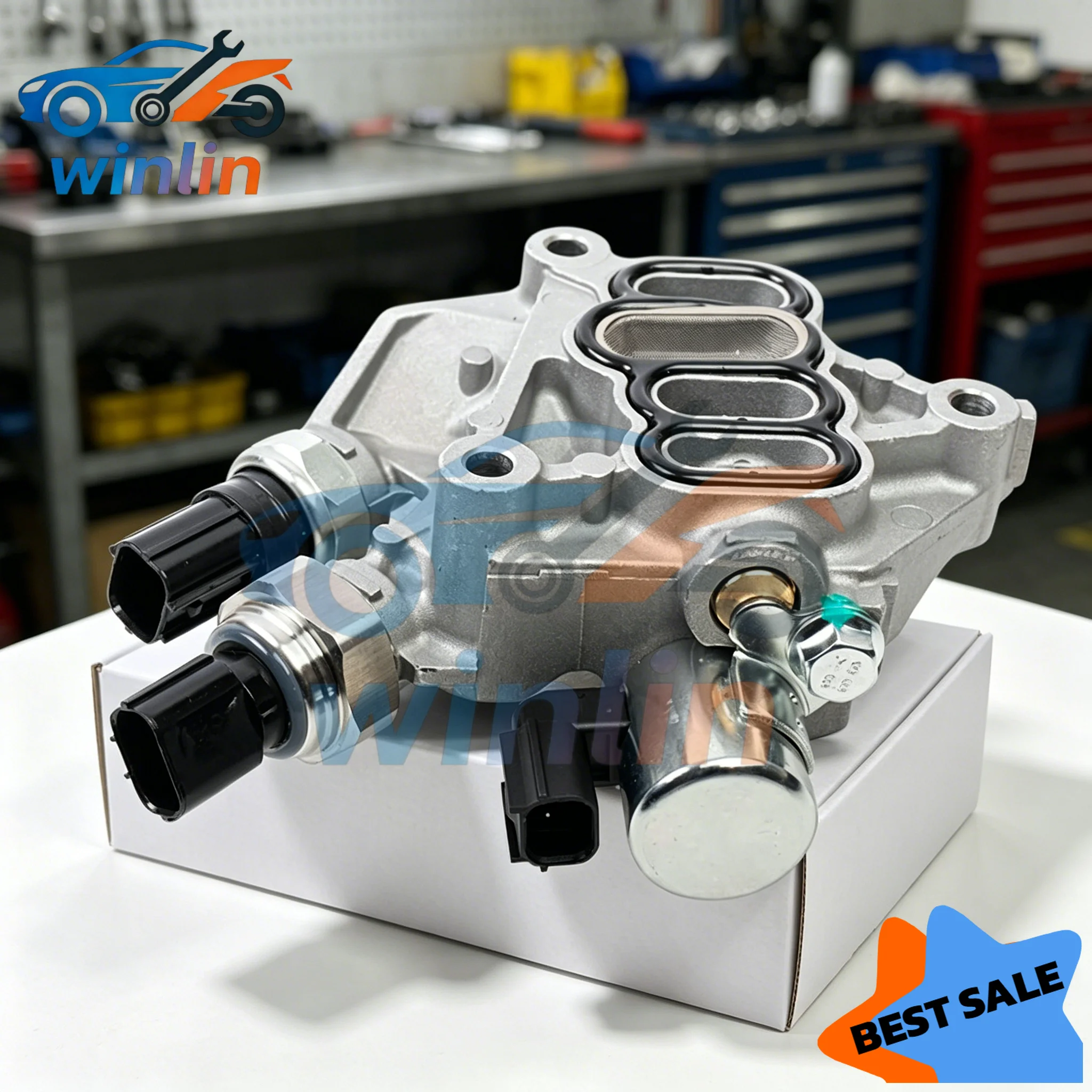 OEM 15810-5R0-003 158105R0003 VVT Solenoid Spool Variable Valve with Gasket Assembly For Honda Fit 1.5L 2015-2020