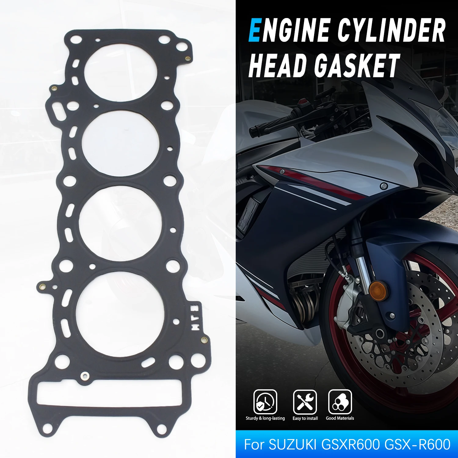 Accessories Moto Engine Cylinder Head Gasket For SUZUKI GSXR600 GSX-R600 2008-2009 2010 2011 2012 2013-2024 11141-37H00