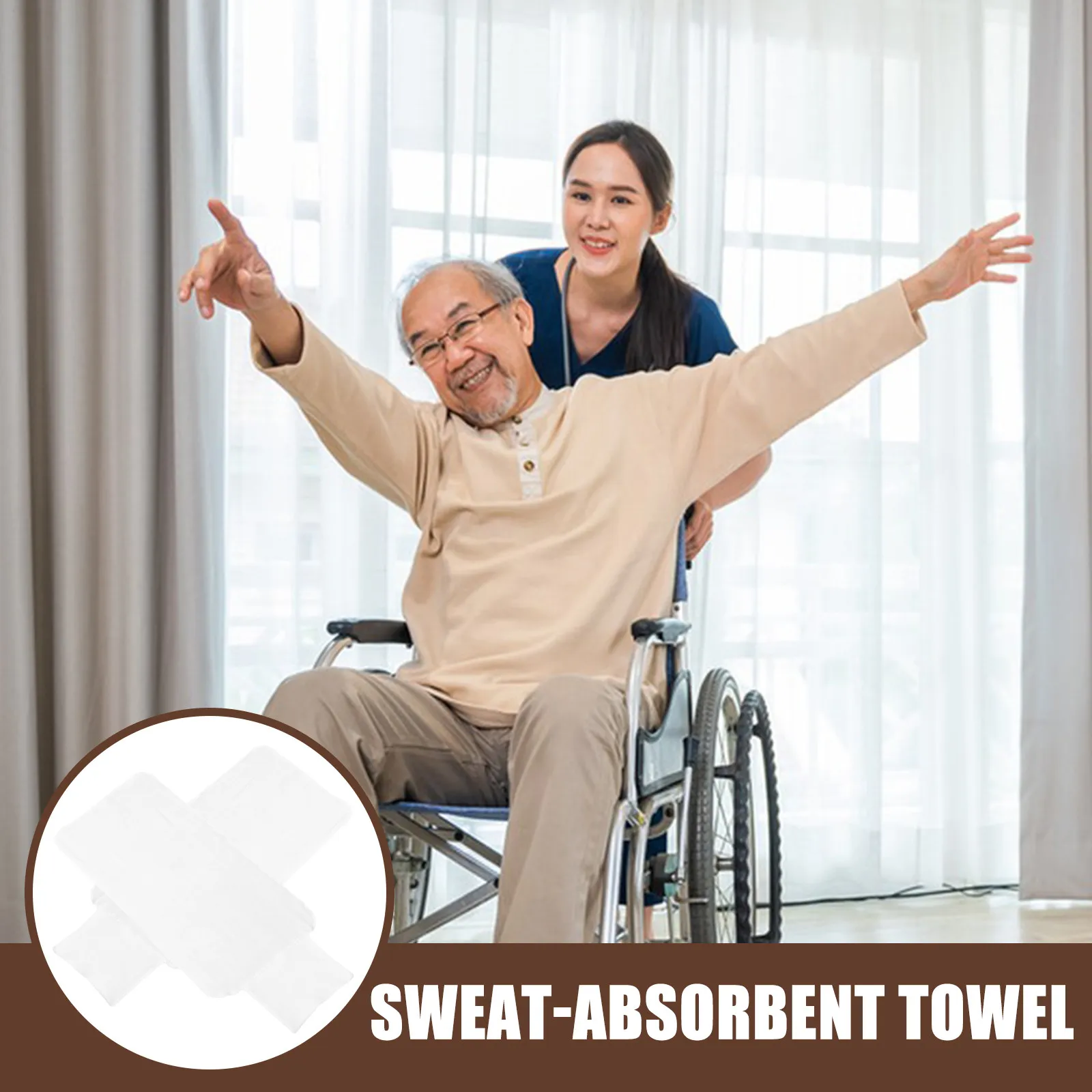 2Pcs Adults Sweat Absorbent Towels High Quality Gauze Breathable Comfortable Fast Dry Soft Elderly Back Towels Supple Absorb