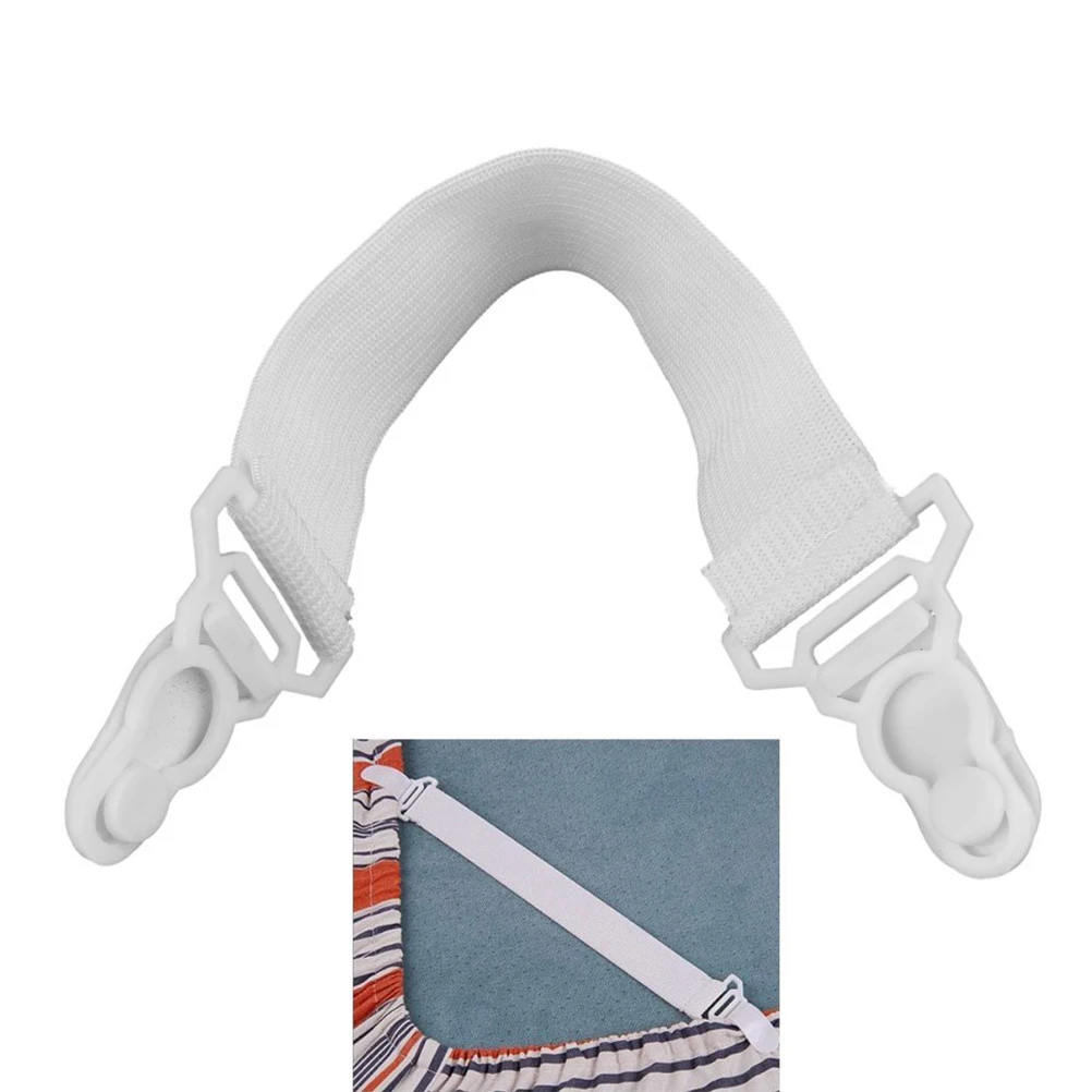 

16Pcs Bed Sheet Mattress Fastener Clips White Elastic Nylon Hard Plastic Sheet Grippers for Covers Blankets Home