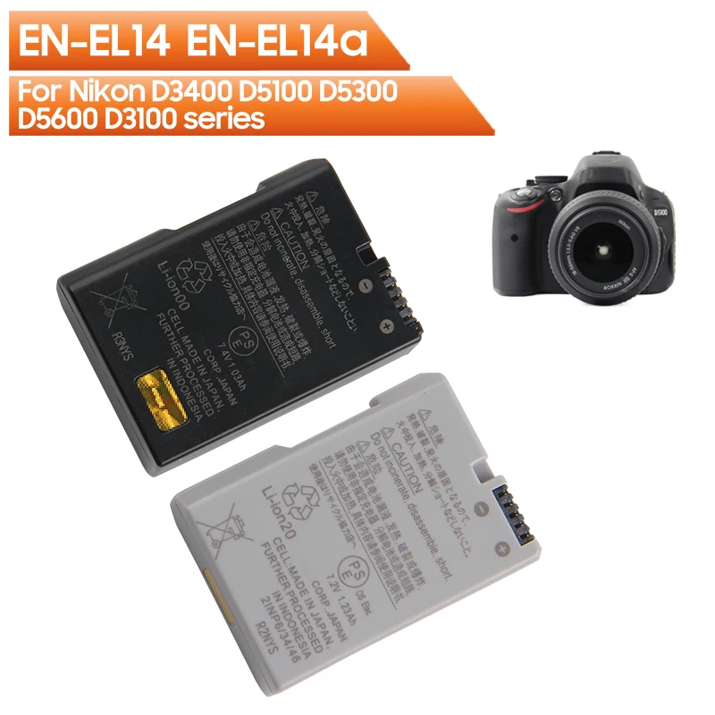 Replacement Battery EN-EL14 EN-EL14A For Nikon D3200 D3100 D3400 D3500 D5100 D5500 D5600 D3300 P7000 P7100 P7200 P7700 P7800