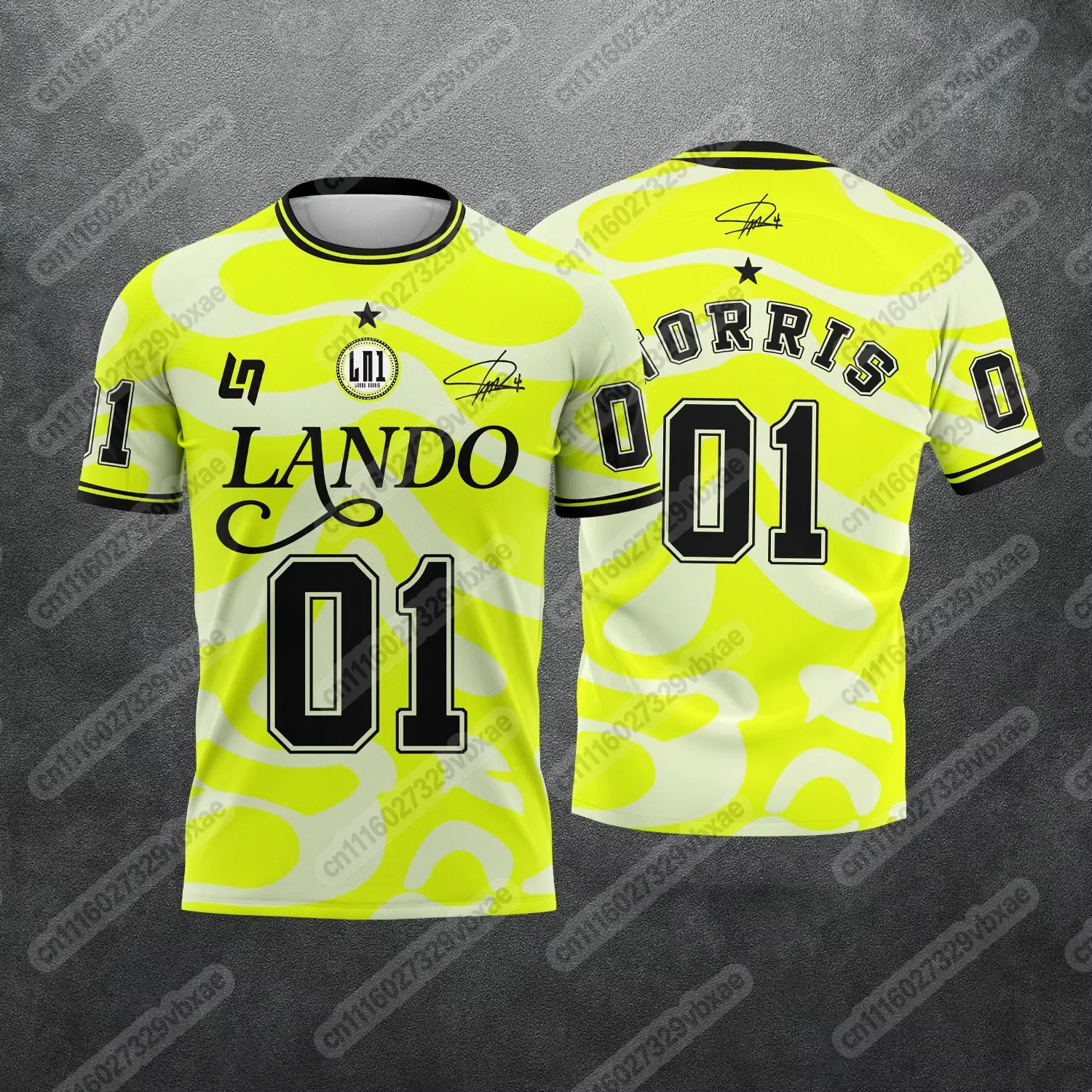 Lando Norris LN1 3D-Druck-Trikot für Herren und Damen, atmungsaktive, schnell trocknende Sommer-Sportbekleidung, Streetwear, passend für die ganze Familie – Detail 7