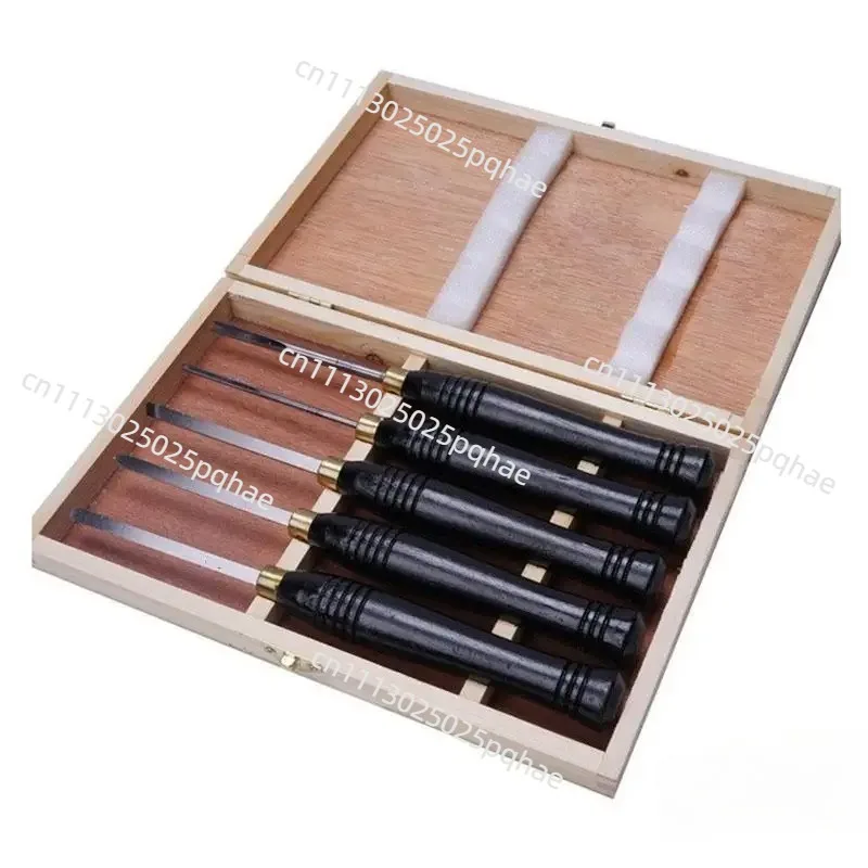 5pc Lathe Chisel Set Woodworking Turning Tool set High Speed Steel Semicircle Knife Hand-held Wooden Turning Tool