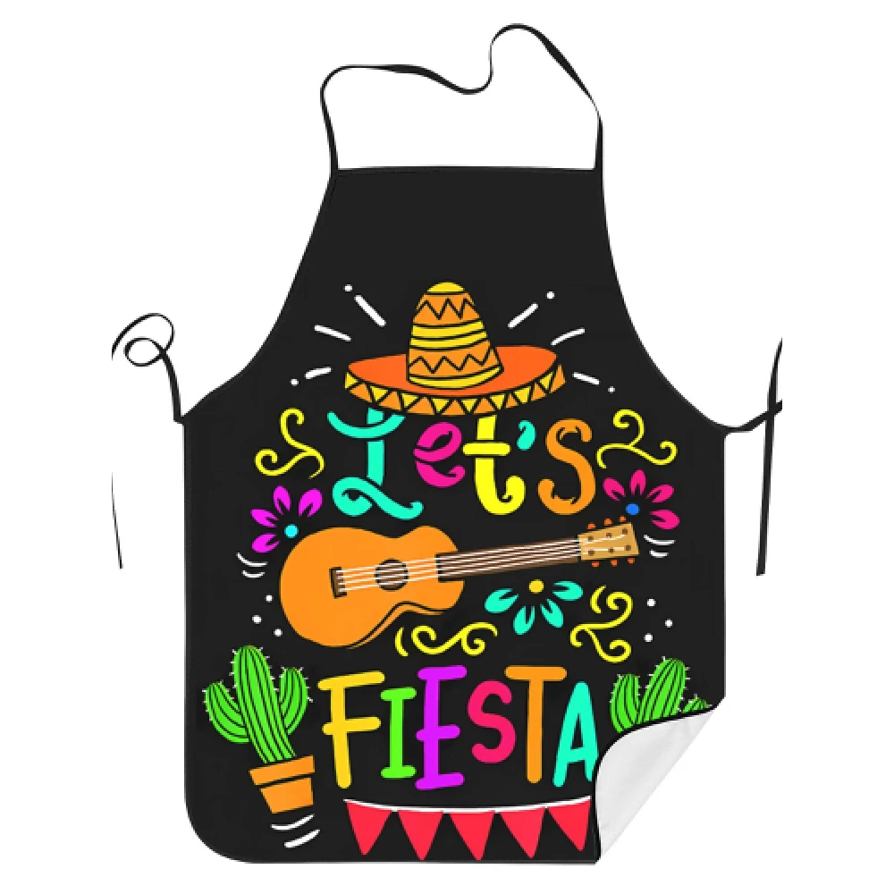

Праздничный фартук Fiesta из полиэстера, винтажный стиль, тканая ткань, легкий эластичный дизайн с принтом для мексиканских фестивалей Cinco De Mayo