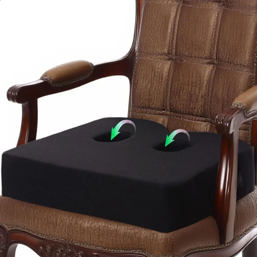 

Memory FoamSeat Cushion ForOffice Chair Back and Hip Pads Tailbone Prure Relief Seat Cushion for LongSitting Hours On Office Ho