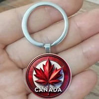 Canadian Maple Leaf Keychain, Gift for Family, Friend Birthday