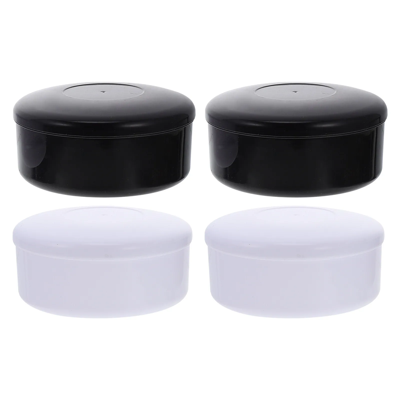 

Go Chess Pieces Storage Pot Plastic Lidded Chess Box Compact Black White Design Easy Clean Lightweight Portable for Students